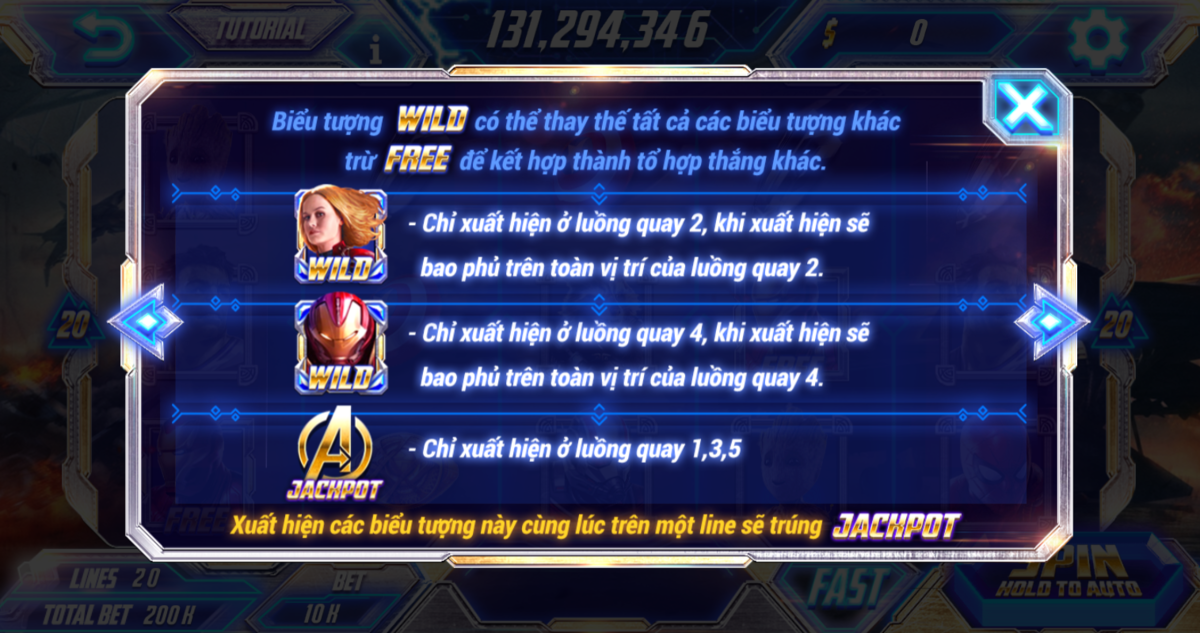 Luật chơi Avengers từ link tai Sunwin