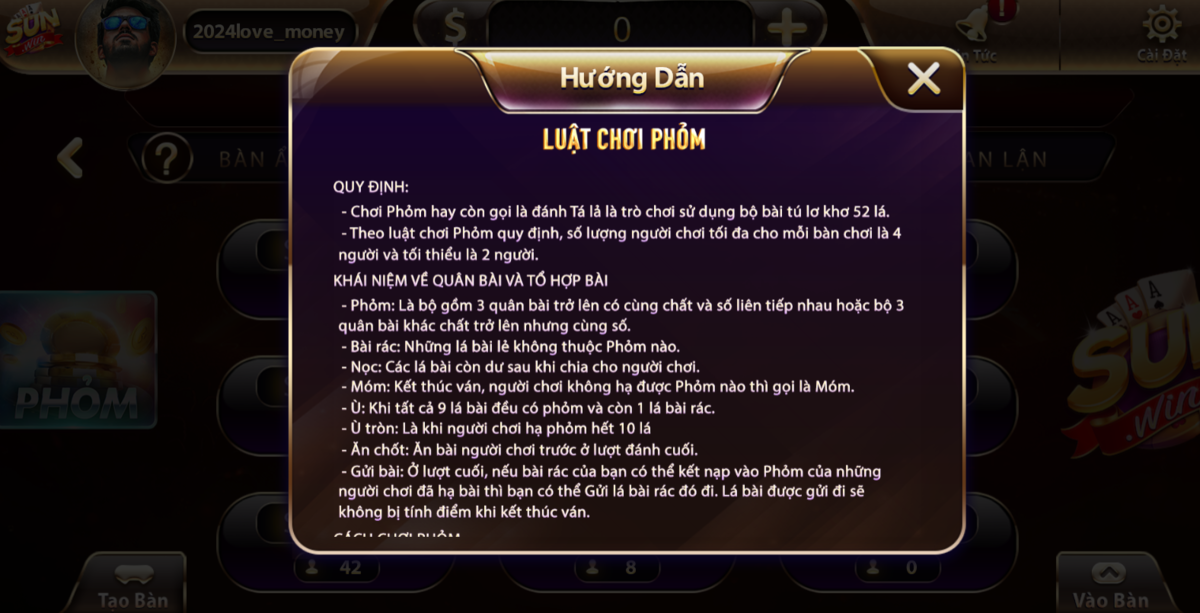 Phỏm - Tựa game được ưa chuộng nhất nhì tại Sunwin