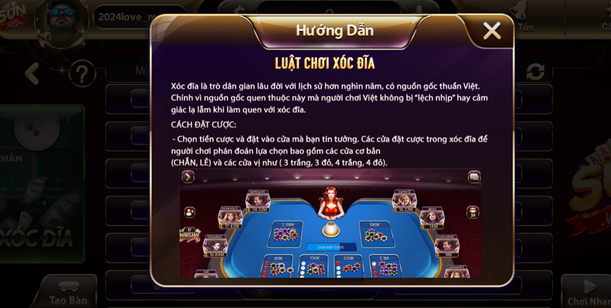 Thưởng thức tựa game Xóc Đĩa hấp dẫn ngay tại Sunwin